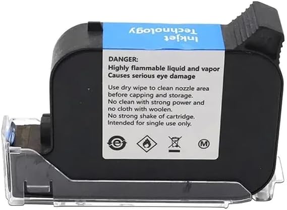 JS12 JS12M 12.7MM Eco Solvent-Based Fast Dry Quick-Drying Ink Cartridge Compatible with No Encrypted Handheld Inkjet Printer(1PCS Green)