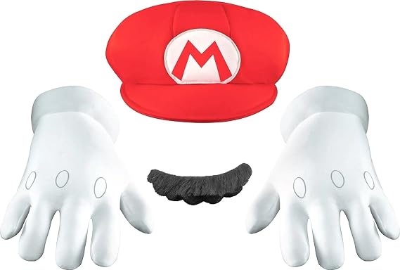 Nintendo Super Mario Brothers Mario Child Accessory Kit, One Color, One Size Child