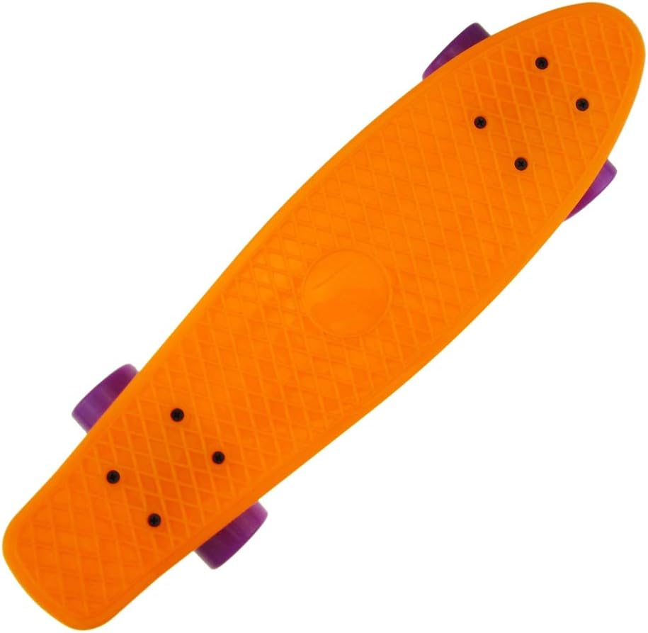 22-inch Complete Mini Cruiser Unisex Street Skateboard for Teens Beginners Kids Adults