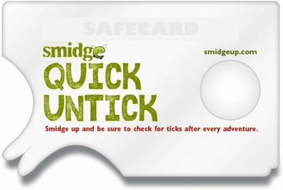 Smidge Unisex's Tick Removing Card, Green, one size