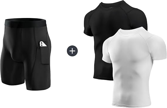 Niksa Mens Compression Shorts(Large) and Mens Compression Shirts(Large)