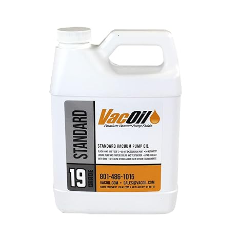 19 Grade Vacuum Pump Oil | 1 Quart for Edwards, Welch, Leybold, Agilent, High Grade, Molecularly Distilled & Increases Vacuum Pump Life