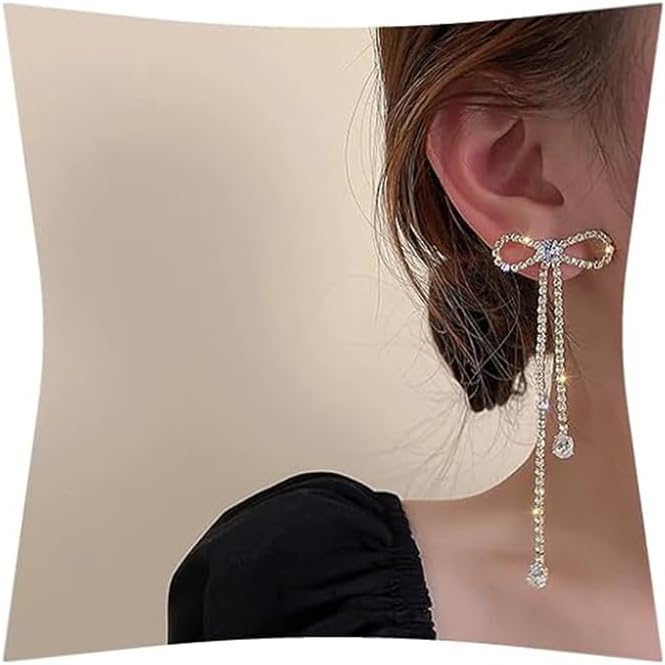 Bow Earrings Dangle Earrings 2023239