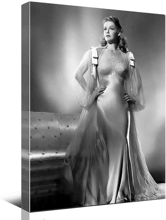 Sexy Women Art-Womens Wall Art-Women Art Black White Wall Art-Actress-Old Movie Stars-Classic Photo-Sexy Art Poster-Bar Posters-Beach Bathroom Wall Art 12x16 Inch Framed Vintage Canvas Wall Art