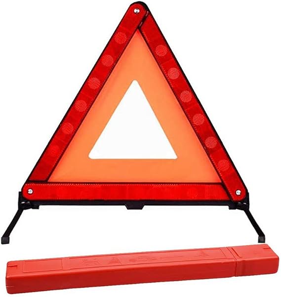 Reflective Triple Triangle Car Warning Sign, Foldable Emergency Warning Triangles Breakdown Board, Safety Roadside Hazard Sign Warning Kit