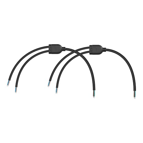 18 Gauge 2 Conductor Electrical Wire 2 * 1.0mm2 Y Splitter Rubber Pigtail Cable for 2-Pin Cable Billboards, Tunnel Lights, and Road Landscape Lights