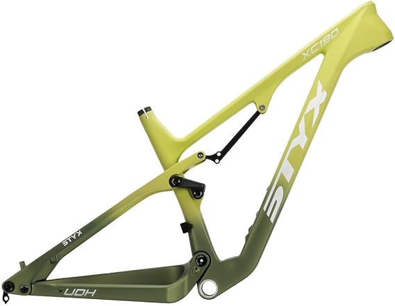 Downhill Mountain Bike Frame 29er Full Suspension Frame 17'' Carbon Enduro Soft Tail Bike Frame DH/AM/XC 148mm Thru Axle BOOST Frame Disc Brake Geel