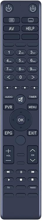 Remote control for VU+ Duo 4K SE BT Receiver, Black