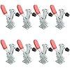 8 Packs GH-225D 500lbs Holding Capacity Toggle Clamps, Quick-Release Horizontal Clamp, 225D Horizontal Toggle Clamps For Woodworking, Welding, Drill Press, Mechanic,by GENHAKON