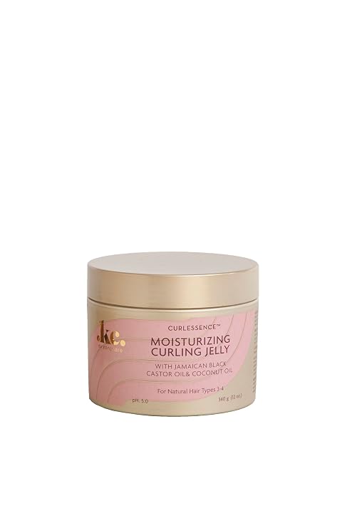 KeraCare CurlEssence Coconut Curling Jelly 11.25 oz - With Jamaican Black Castor Oil & Coconut Oil - Lock in Moisture - For Shiny & Defined Curls