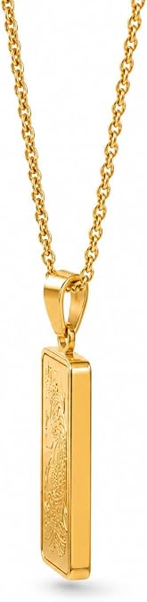 24K Gold Center Pendant with 14K Frame and Certificate of Authenticity 5 G