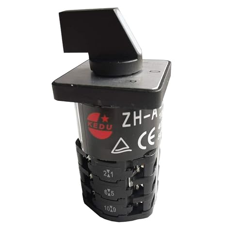 ZH-A Industrial Rotary Cam Switches Three Ply Change Over Switch with Lock Three-Positions Forward Reverse Knob Switch for Mechanical Electrical Equipment 125V/18A 250V/12A