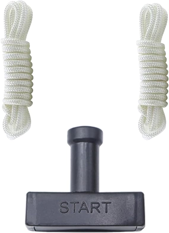 Pull Cord Rope 420cc Compatible with Champion 389cc 4.5mm | Generator 5000 - 9000 Pull Cord GX340 GX610 Compatible with ChampionPull Cord Rope 4.65ft (1 Pull Handle,2 Rope)