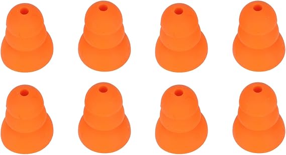 8pcs Orange Silicone Ear Tips for Se846 Se535 Se215