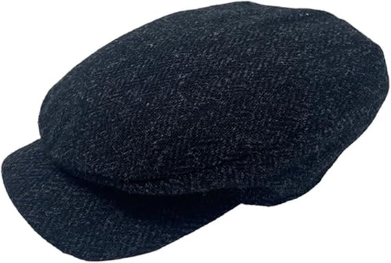 Hanna Hats Traditional Tweed Wool Daithi Cap Tweed 100% Made in Ireland