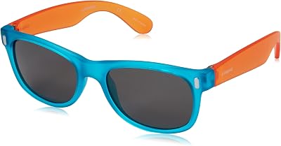 Polaroid Sunglasses Kids P0115S Rectangular Sunglasses, B-BLUE ORANGE, 46 mm