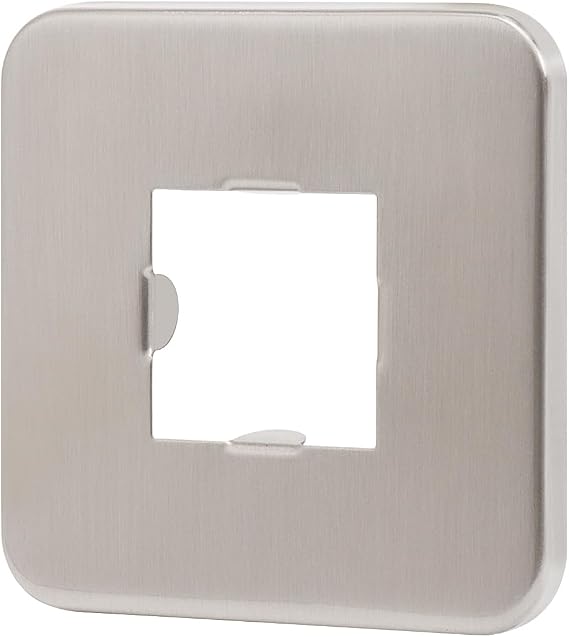 Shower Arm Flange, Stainless Steel Replacement Wall Split Flange/Escutcheon Plate Floor for Universal Standard Shower Head Arm Pipe (Square-Non Split, Brushed Nickel)