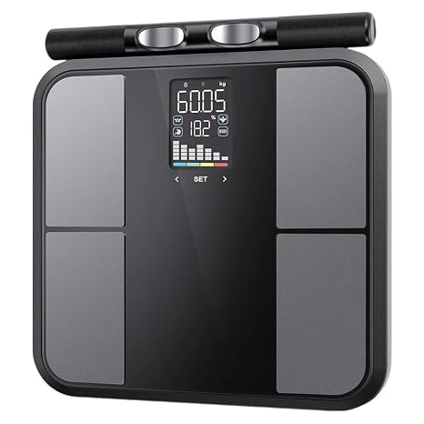 Digital Smart Bathroom Scale with 8 Electrodes, Body Composition Analyzer, Weight Measurement, Bluetooth Connectivity, User-Friendly Interface