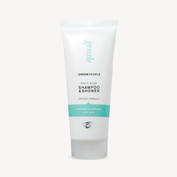 Green People 2-in-1 Daily Aloe Shampoo & Shower Wash, 200ml | Natural and Organic Aloe Vera, Silicone and SLS Free, 2-in-1 Shampoo and Shower Wash, Aloe Vera, Olive and Lavender, Vegan
