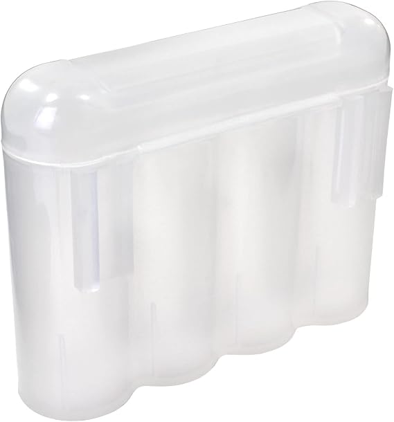 EBC AA AAA Battery Storage Case Clear Plastic Holder Box Snap Lock Organizer USA Ship