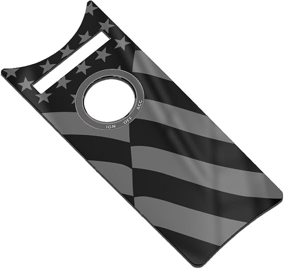 Custom Graphic Gloss Tactical Ghost Flag Fuel Tank Dash Panel Instrument Console Composite Plastic Insert Compatible With Harley Davidson Road King Model Years 2008-2023