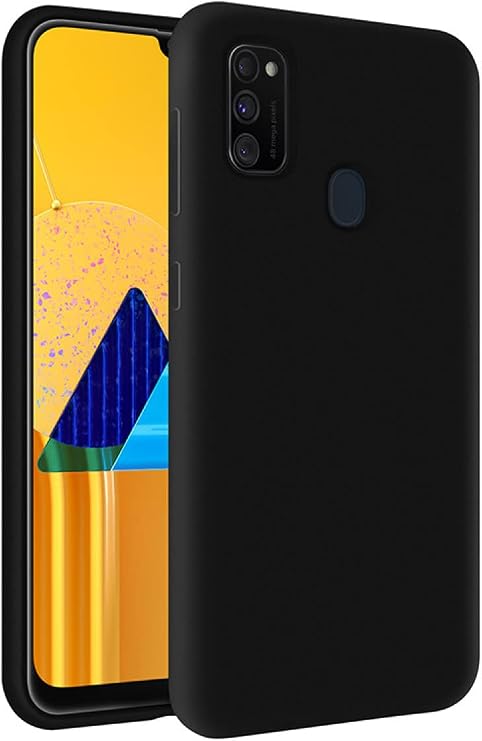 KZY İletişim Samsung M21 ile Uyumlu Kapak Içi Kadife Soft Logosuz Lansman Silikon Kılıf - Siyah