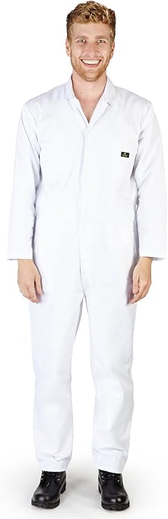 Mens Long Sleeve Basic Blended Work Coverall Includes Big & Tall Sizes - Order 1 size bigger