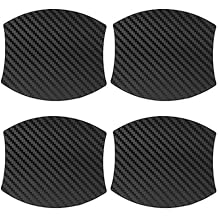kingsea 4PCS Car Door Handle Scratch Protector, Removable Magnetic TPU 3D Carbon Fiber Texture Car Door Handle Paint Scratch Protector Sticker Universal (Style 1)