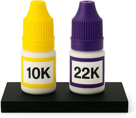 Gold, Silver & Platinum Testing Kit 10k 22K with 2x4 Test Stone Precious Metal Tester Real/Fake Check Analysis Kit