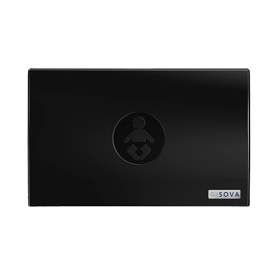 Sova Element Surface Mount Baby Changing Station, Black