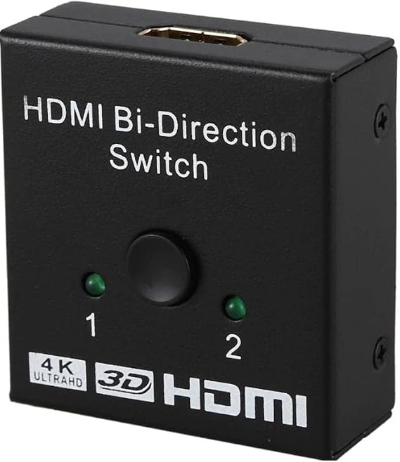 Lunatic 9444 2 Port Çift Yönlü Hdmi Switch Splitter Ekran Monitör Altın Kaplama Çoklayıcı Çoğaltıcı (Aynı anda iki ekrana görüntü vermez. Üzerindeki düğmeyle ekranlar arası geçiş yapılır)