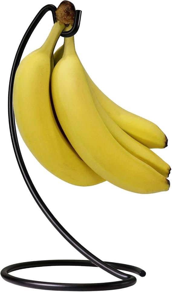 Blue Donuts Banana Hanger Modern Banana Holder Tree Stand Hook for Kitchen Countertop, Kitchen Accessories, Black Banana Stand