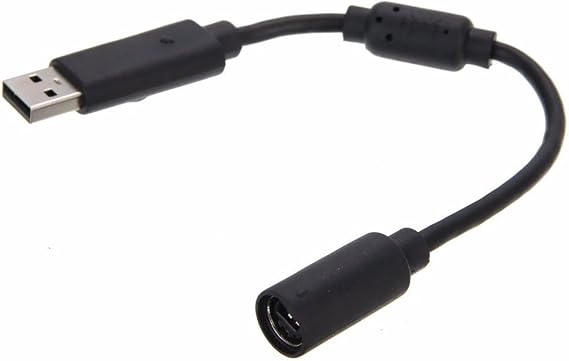 Black USB Breakaway PC Cable Cord Adapter Converter for Xbox 360 Controller Cables and Adapters