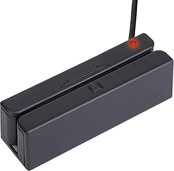 USB Magnetic Stripe 3-Track POS Credit Card Reader Swiper - Magstripe Swipe Card Reader