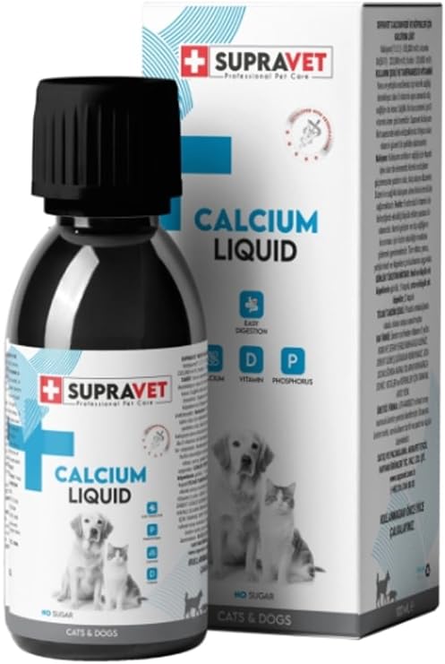 Supravet Calcium Kedi ve Köpekler İçin Sıvı Kalsiyum Damla 100ml