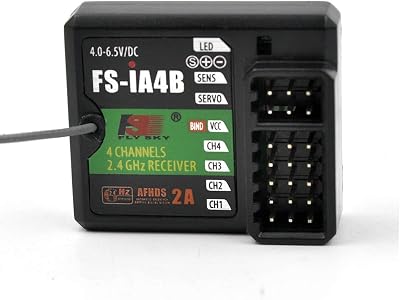Goolsky Flysky FS-iA4B RC Car Boat Receiver 2.4GHz 4CH 4.0-6.5V DC for FS-I10 FS-I6 FS-GT2F FS-GT2G FS-IT4S FS-I6S System Remote Controller
