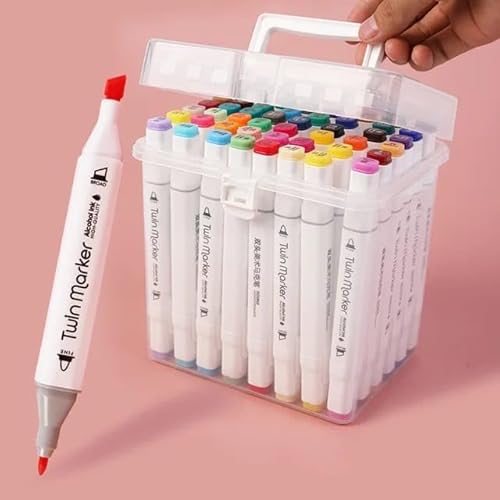 Orret Home Double Sided Marker Pen Set, Professional Boxed Felt Pen Set, Ideal for Paint Markers, Artists and Designers in Various Colors 12 Pieces