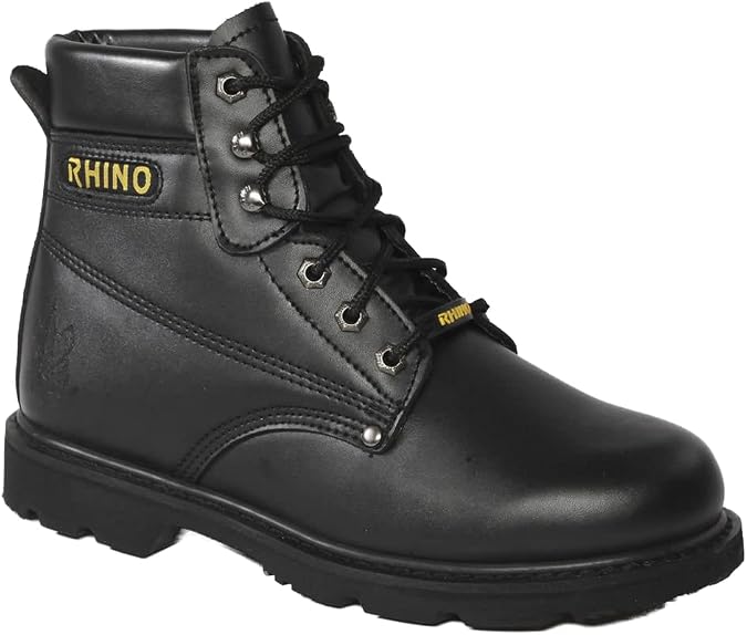 Rhino 60S21 6 Inch Steel Toe Safety Work Boot - Black
