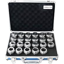 Accusize Industrial Tools 23 Pc Er40 Collet Set, Size from 1/8'' to 1'' in Fitted Strong Box, 0223-0935