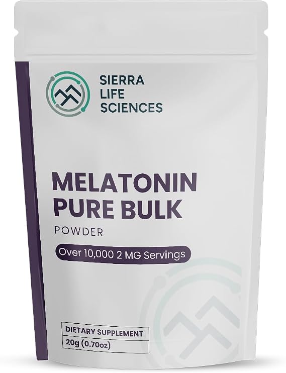 Melatonin | Natural Sleep Aid Bulk Powder | Custom Dose 2mg - 5mg Replace Capsules (20g - 10,000 Doses)