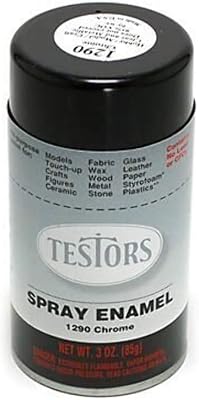 Testors 1290T 3 Oz Chrome Gloss Spray Enamel