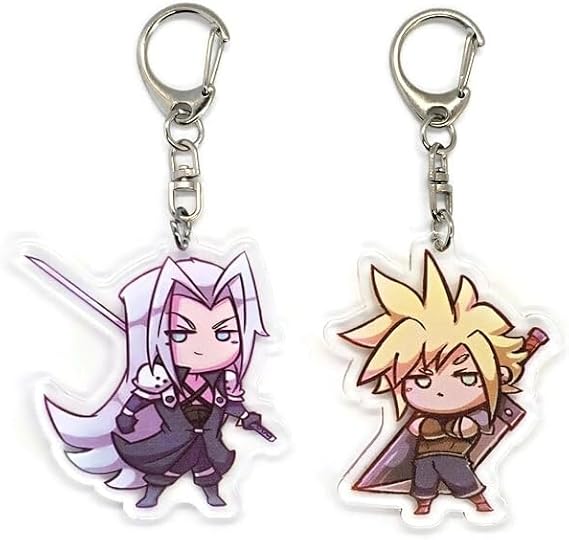EBTY DREAMS Inc. - Set of 2 Final Fantasy Acrylic Keychain Cloud Strife, Sephiroth v2