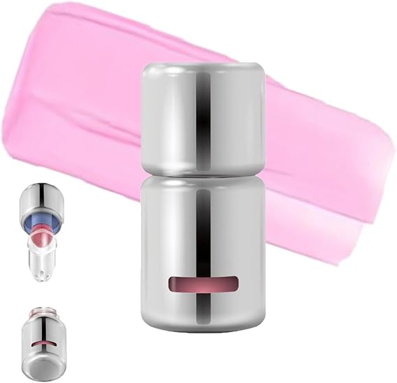 Liquid Blush, Liquid Blush with Sponge Heads, Jelly Colour Liquid Blush, Long-Lasting Liquid Blush for Highly Pigmented Colour, Dewy Finish (Blueberry Smoothie)