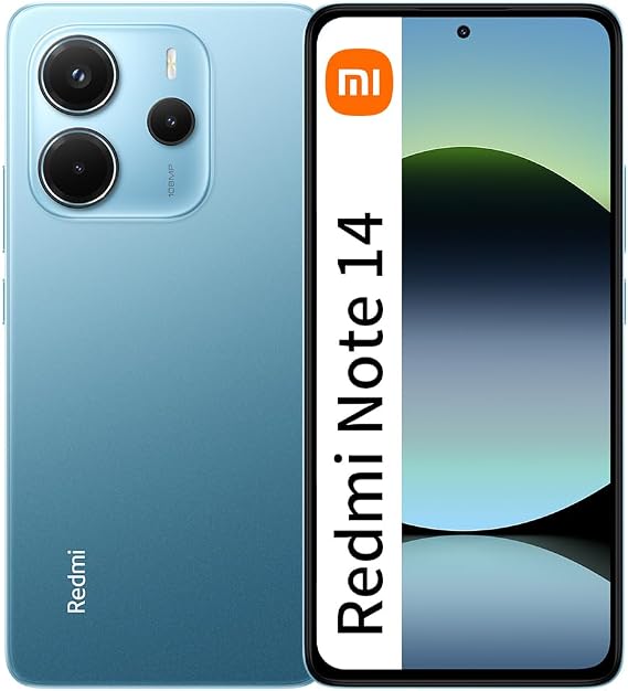 XIAOMI Redmi Note 14 4G LTE for Tmobile Mint Tello Global 256GB + 8GB 16.9cm 120Hz 108MP AI Camera Global Version Dual Sim Ocean Blue