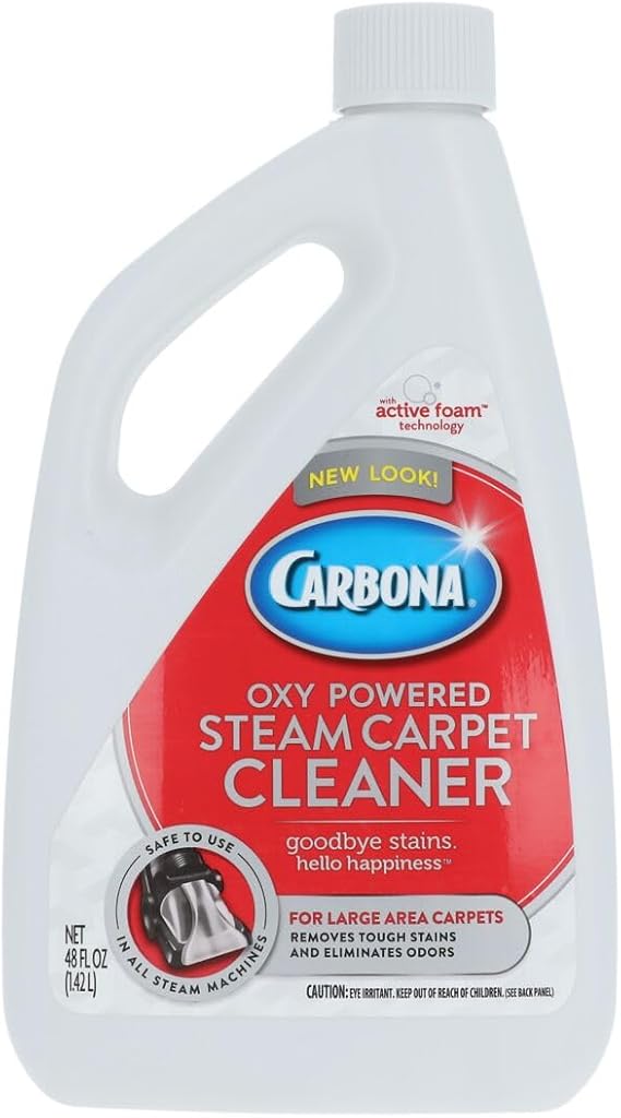 Carbona Oxy-Powered Steam Carpet Cleaner | Professional Strength Deep Clean Solution | Stain & Odor Fighting Solution | 48 Fl Oz