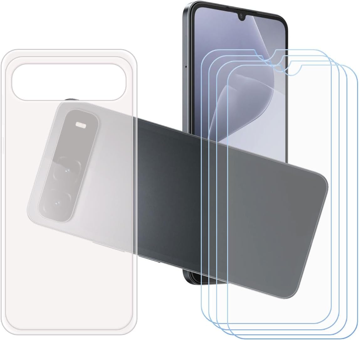 半透明 シリコーン カバー適用 Infinix Hot 60i 5G 6.75  4 パック HD ・ 強化ガラス