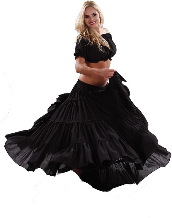 Belly Dance Tribal Cotton 25 Yard Skirt | Fiery Frills