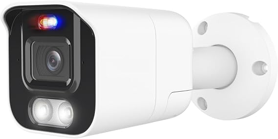 AngelCamera Two - 8MP 4K Outdoor/Indoor Security Camera with Smart Deterrence, 2-Way Audio, Siren Alarm, Day & Night Full-Color Vision with Smart Illumination, Multi-Brand Compatibility