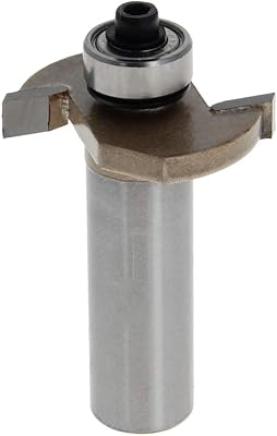 Utoolmart 12 Shank T Slot Router Bit 316 Cutting Depth, 2 Flutes T Track Router Cutter with Bearing 1Pcs