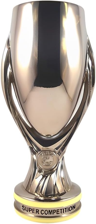 European Super Cup Replica Trophy for Football Fans – Championship Soccer Souvenir & Desk Ornament for Club Supporters
